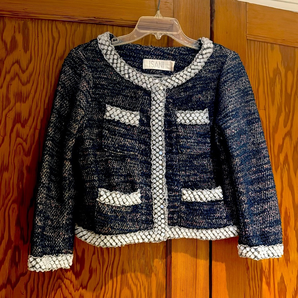 Women's Blue Tweed Jacket